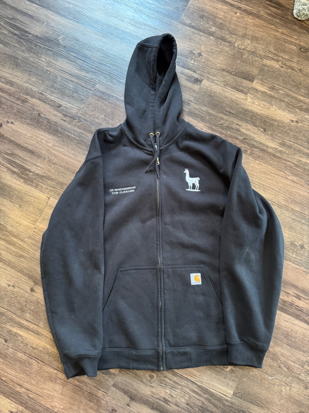 Carhartt Black Zip Up Hoodie CS Engineering Men’s XL Loose Fit